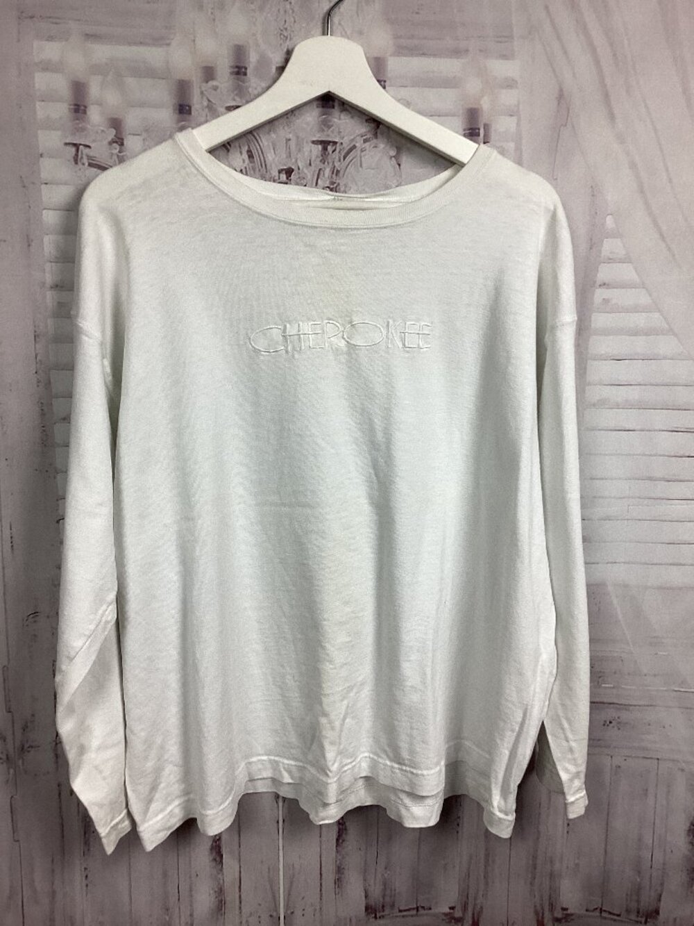 Vintage Cherokee White 3/4 Sleeve Crewneck Tee XL